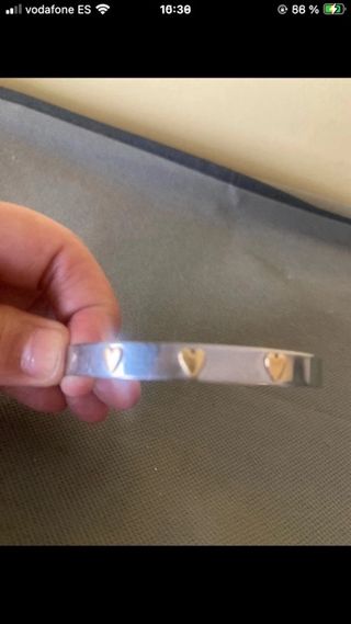 Conjunto pulsera y anillo corazones