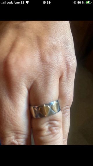 Conjunto pulsera y anillo corazones