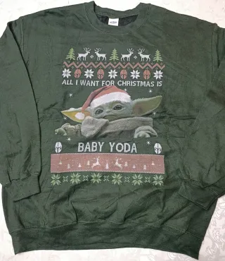 Felpa Gildan Baby Yoda Natale Uomo Donna