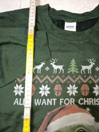 Felpa Gildan Baby Yoda Natale Uomo Donna