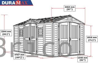 Caseta PVC Apex Pro Plus 246x476x234 cm - Duramax
