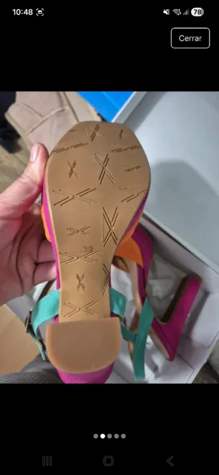 Tacones Laura Naranja y Rosa