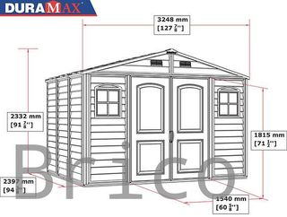 Caseta PVC Woodside 239x324x233 cm - Duramax