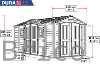 Caseta PVC Apex Pro Plus 246x476x234 cm - Duramax