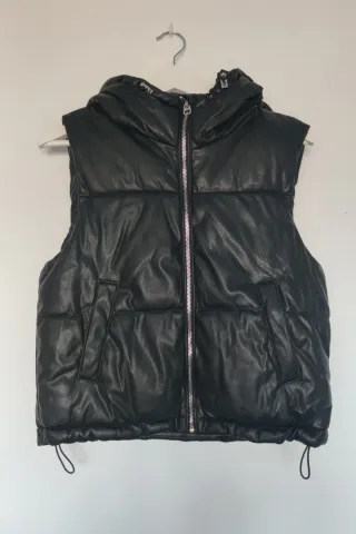 Chaleco acolchado mujer sintético negro S