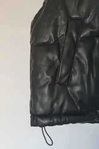 Chaleco acolchado mujer sintético negro S