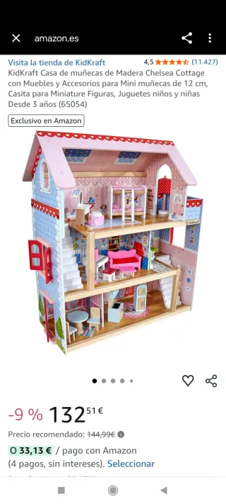 Casita de muñecas con accesorios