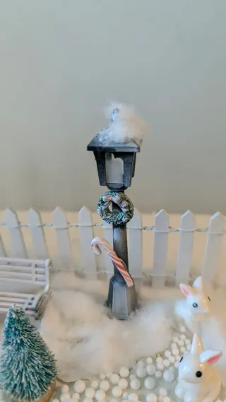 Villaggio di Natale in miniatura con luci led