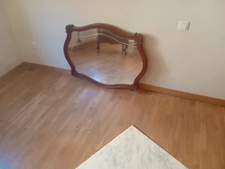 Muebles antiguos madera y mármol con espejo