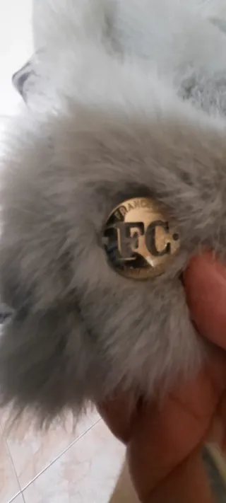 Pellicciotto grigio chiaro con cappuccio