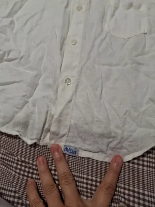 Camisa blanca manga larga marca dulces