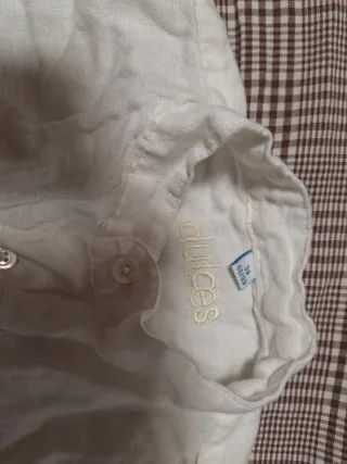 Camisa blanca manga larga marca dulces