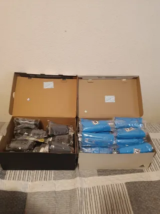 Guantes trabajo látex y tela