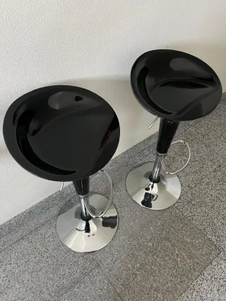 Juego de 2 Sillas Altas Negras