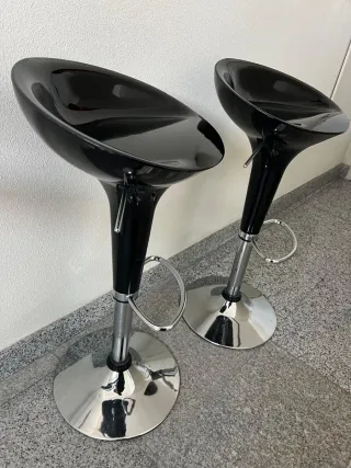 Juego de 2 Sillas Altas Negras