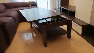 Mesa de centro elevable madera y metal