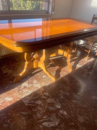 Mesa extensible efecto madera