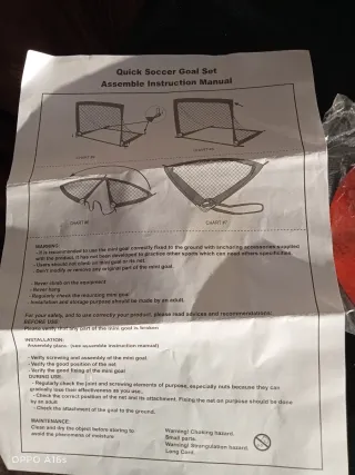 Set 2 porterías fútbol niños sin usar