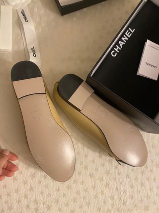 Bailarinas tributo Chanel Beige y Negro