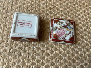 Caixa de porcelana Oriental Garden- Japão