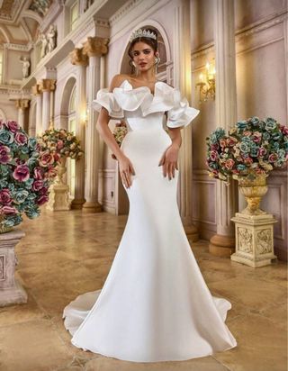Vestido de Novia satén Belle Blanco