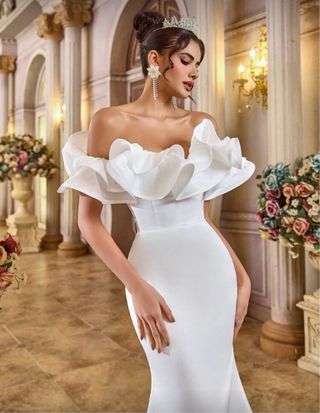 Vestido de Novia satén Belle Blanco