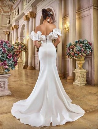 Vestido de Novia satén Belle Blanco