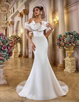 Vestido de Novia satén Belle Blanco