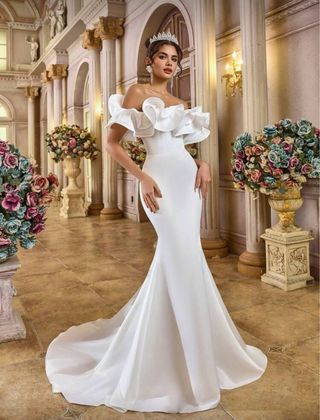 Vestido de Novia satén Belle Blanco
