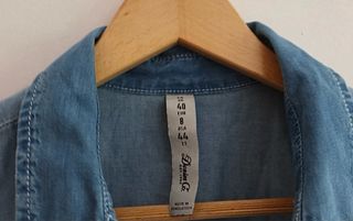 Camisa vaquera fina azul