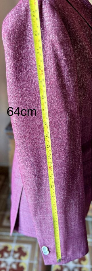 Giacca uomo doppiopetto rosa/viola fashion tg50