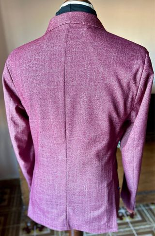 Giacca uomo doppiopetto rosa/viola fashion tg50