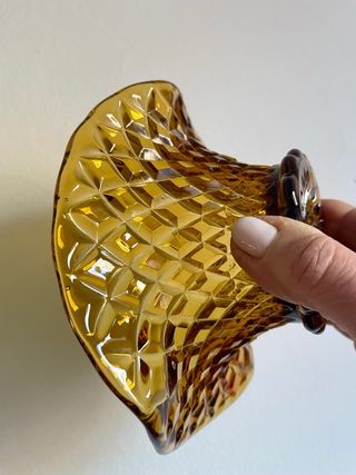 Ciotolina vetro ambrato anni '60