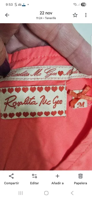 Vestido rosa de Rosalita Mc Gee De Don Algodón