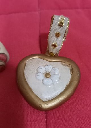 Set 3 decorazioni orsacchiotti, cuore, chiave