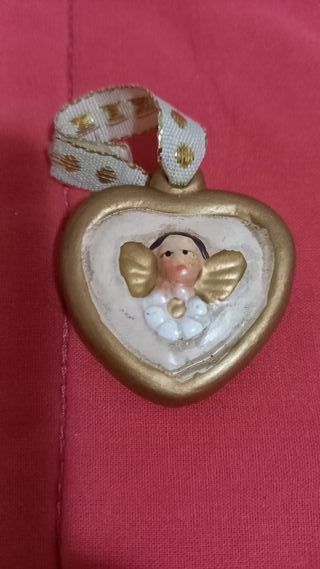 Set 3 decorazioni orsacchiotti, cuore, chiave