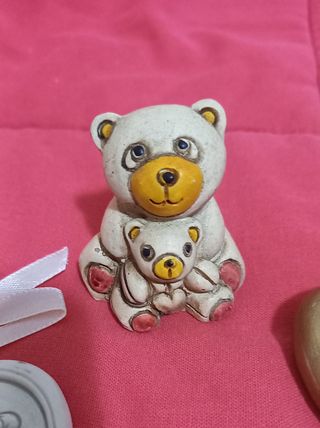 Set 3 decorazioni orsacchiotti, cuore, chiave