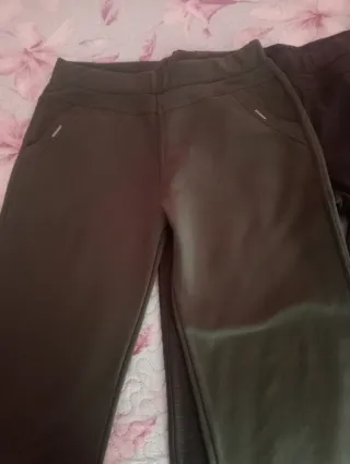 Lote 3 pantalones mujer verde oliva