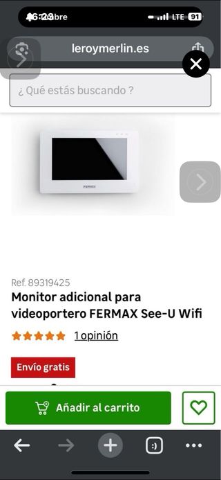 Monitor adicional videoportero FERMAX See-U Wifi