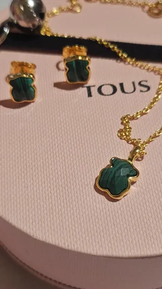 Conjunto Tous Oso Malakita Oro/Vermeil