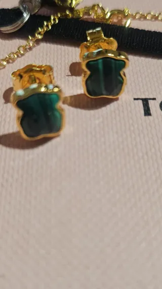 Conjunto Tous Oso Malakita Oro/Vermeil