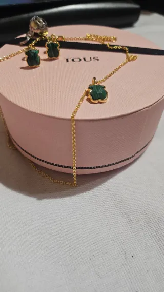 Conjunto Tous Oso Malakita Oro/Vermeil
