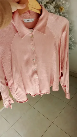 Blusa Rosa Manga Larga