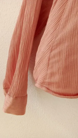 Blusa Rosa Manga Larga
