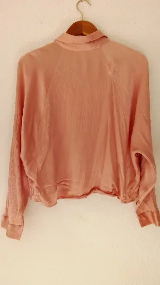 Blusa Rosa Manga Larga