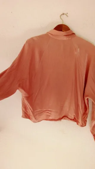 Blusa Rosa Manga Larga