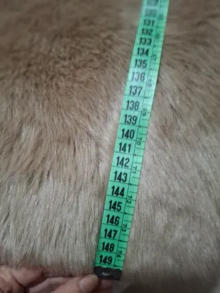 Bufanda grande de pelo beige