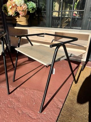 Mesas Auxiliares Sillas Metal Madera