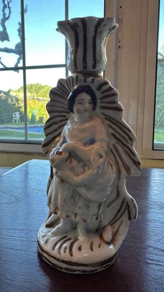 Candelabros antiguos de cerámica