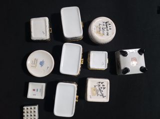 Lote 10 cajitas porcelana vintage decoradas